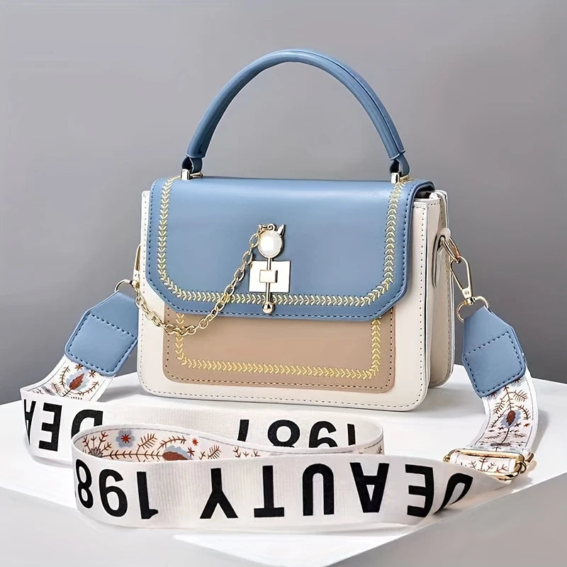 Cora Women's Crossbody Bag | Premium PU Leather, Color Block Design 0