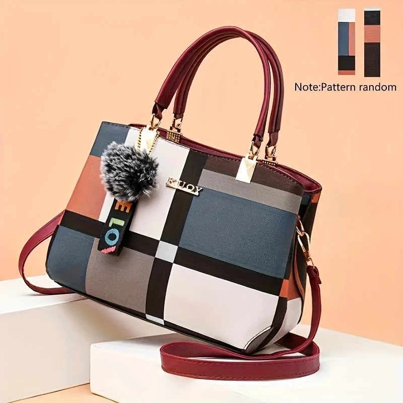 Cora Women's Shoulder Bag | Premium PU Leather, Color Block Design 2