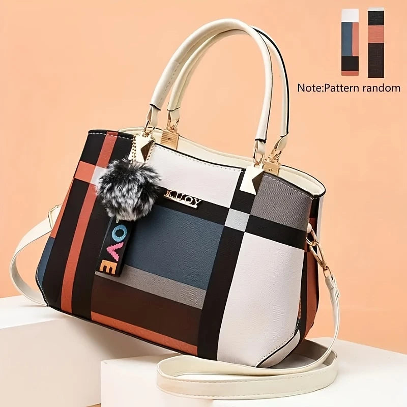 Cora Women's Shoulder Bag | Premium PU Leather, Color Block Design 4