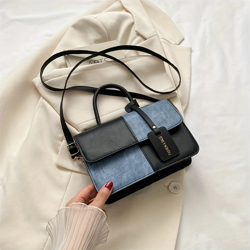 Denny Women's Crossbody Bag | Premium PU Leather with Denim Panel 3