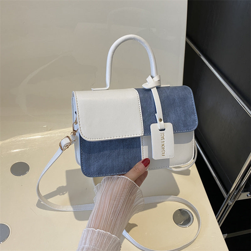 Denny Women's Crossbody Bag | Premium PU Leather with Denim Panel 4