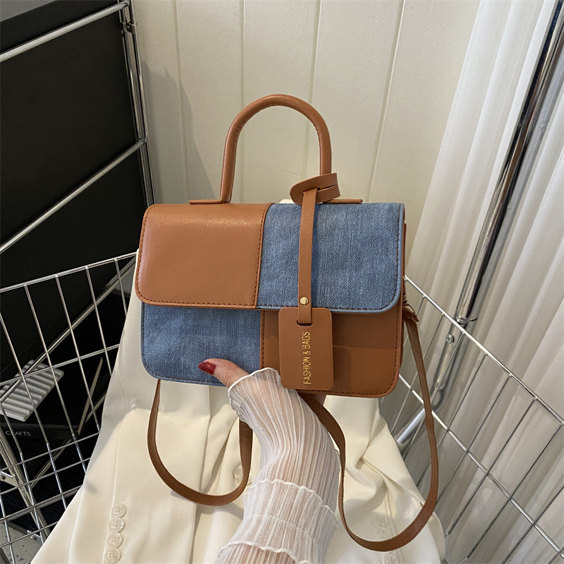 Denny Women's Crossbody Bag | Premium PU Leather with Denim Panel 5