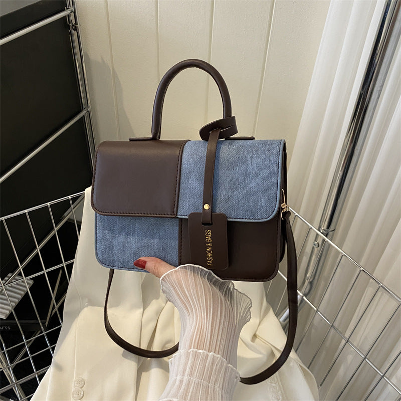 Denny Women's Crossbody Bag | Premium PU Leather with Denim Panel 6