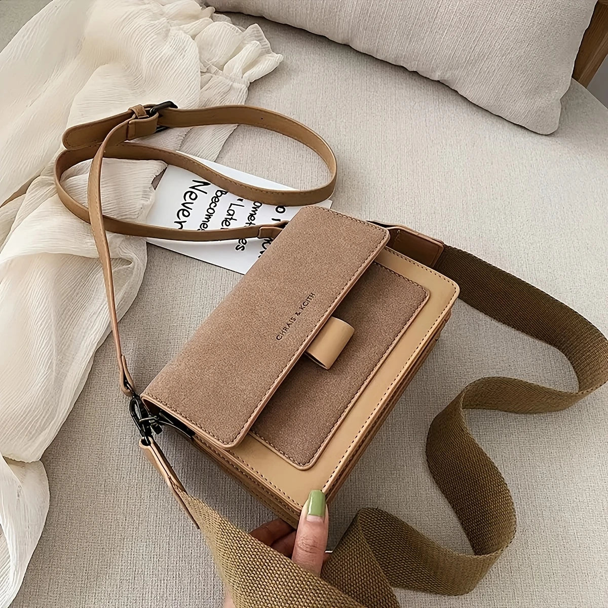 Elara Women's Crossbody Bag | Premium Faux Leather Suede, Spacious & Stylish 0