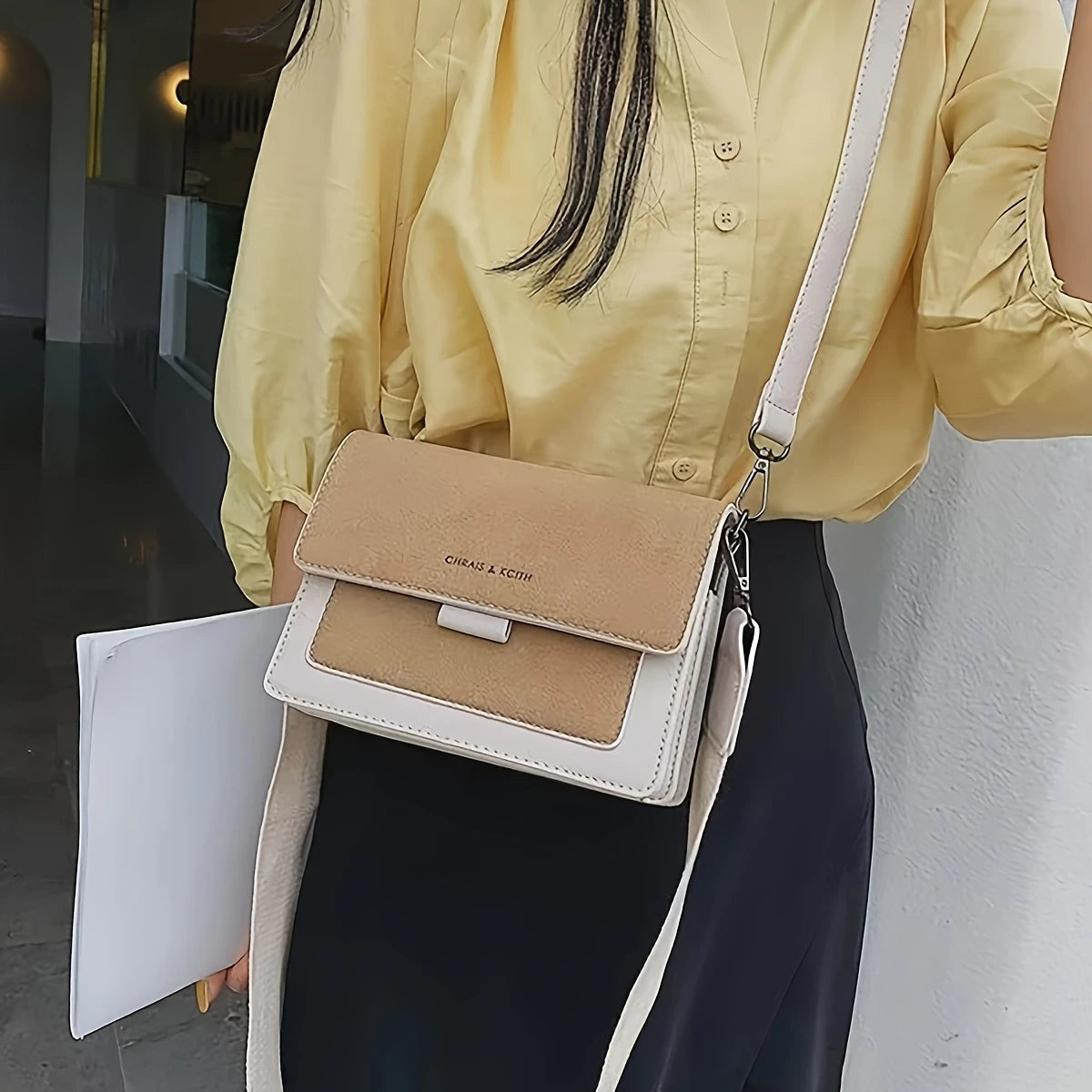 Elara Women's Crossbody Bag | Premium Faux Leather Suede, Spacious & Stylish 5