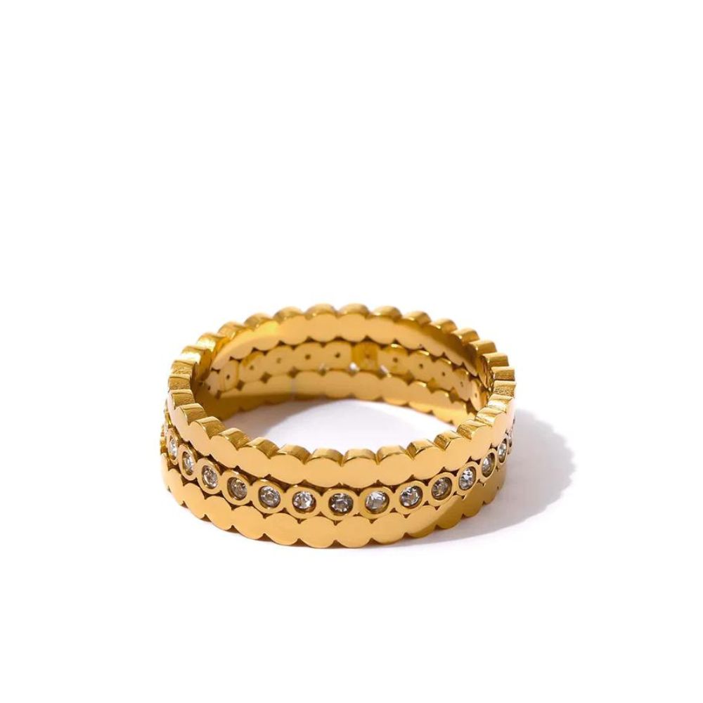 Woman’s gold plated ring. Father and Daughter Jewelry.