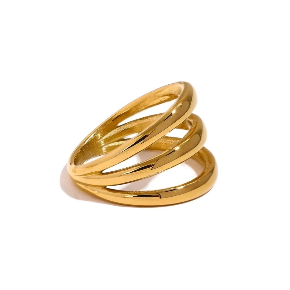 Woman’s gold plated ring. Father and Daughter Jewelry.