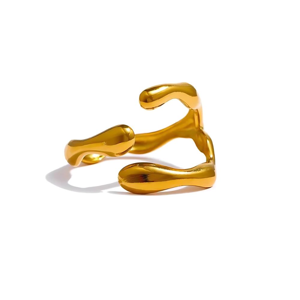 Woman’s gold plated ring. Father and Daughter Jewelry.