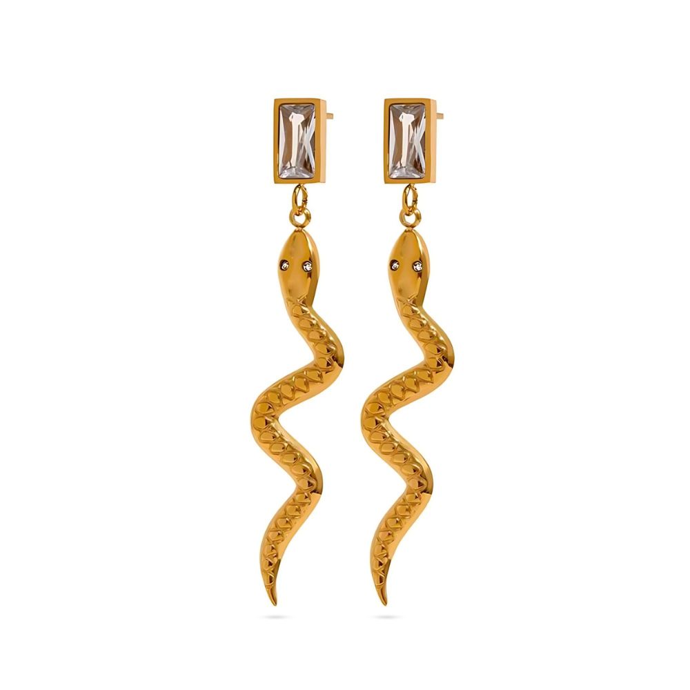 Woman’s gold plated earrings. Father and Daughter Jewelry.