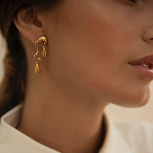 Melted Muse Earrings - Father and Daughter Jewelry