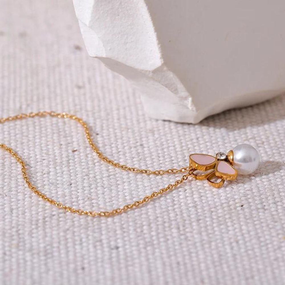 Woman’s gold plated necklace. Father and Daughter Jewelry.