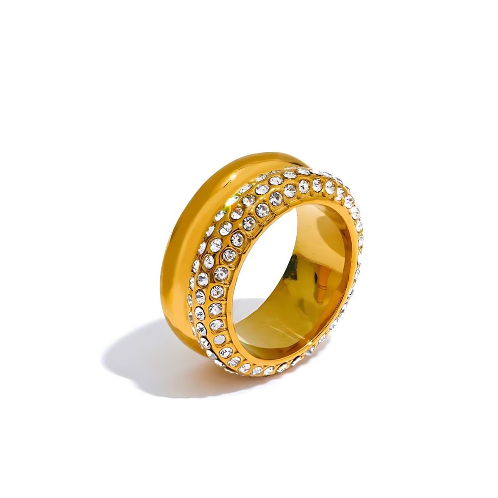 Woman’s gold plated ring. Father and Daughter Jewelry.