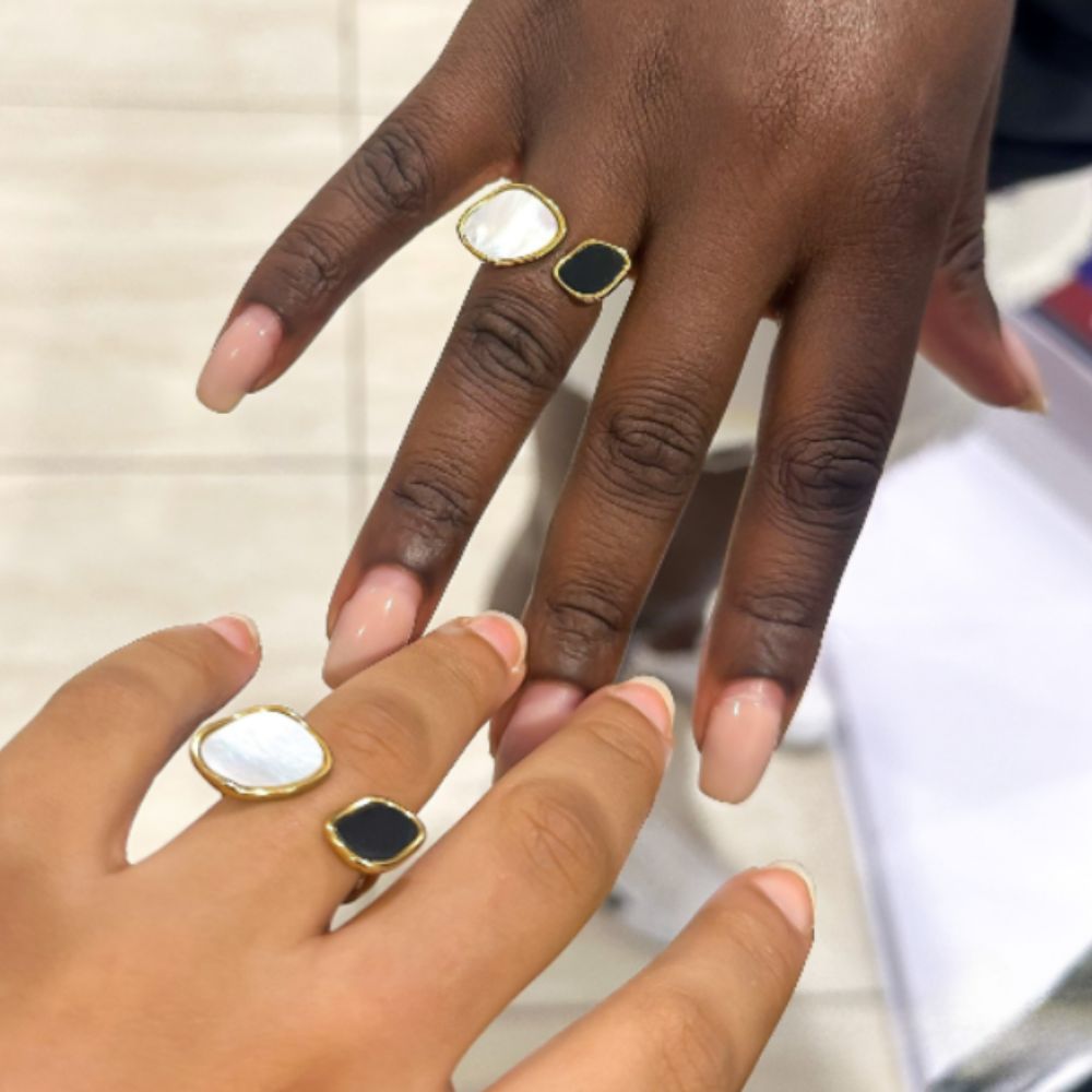 Woman’s gold plated ring. Father and Daughter Jewelry.