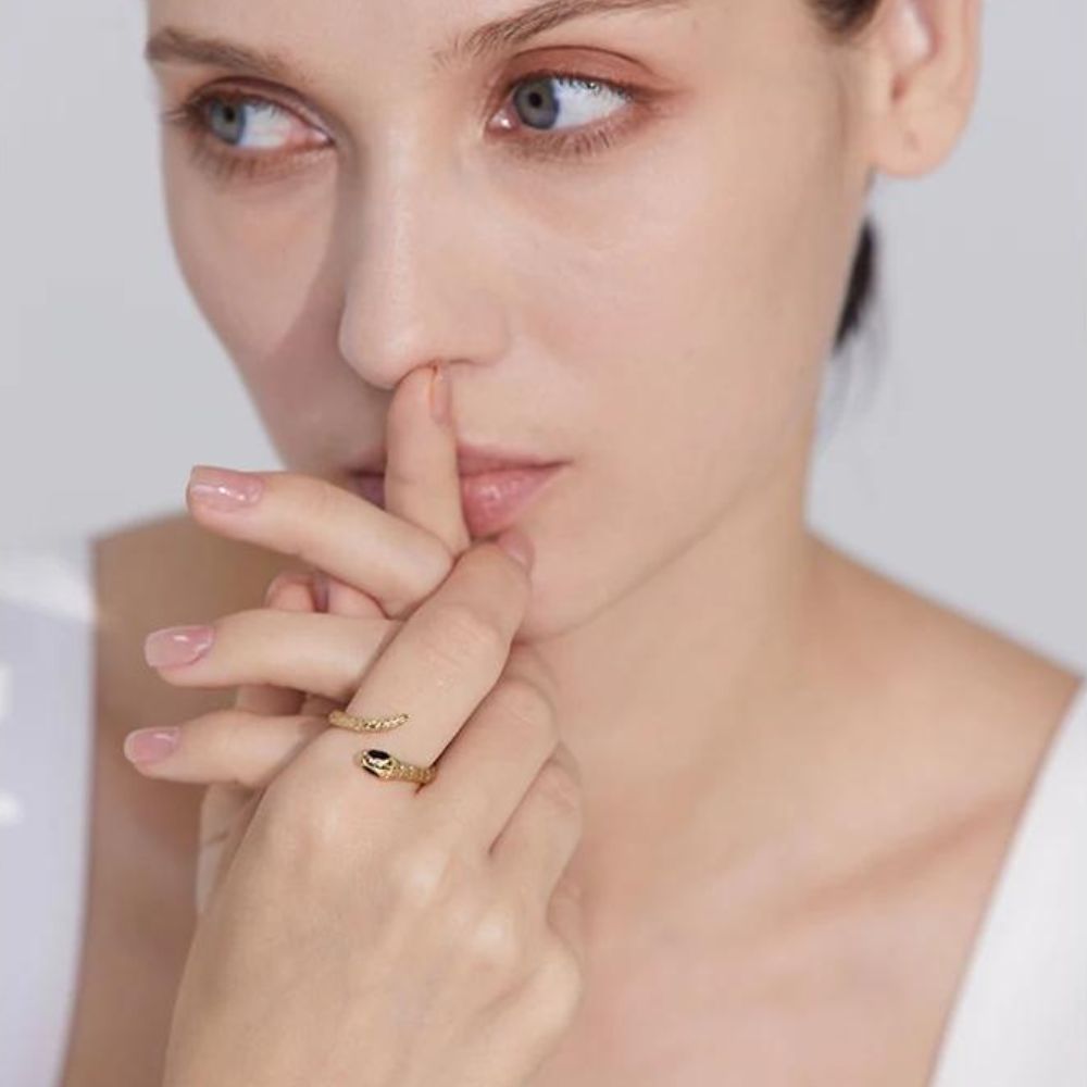 Woman’s gold plated ring. Father and Daughter Jewelry.