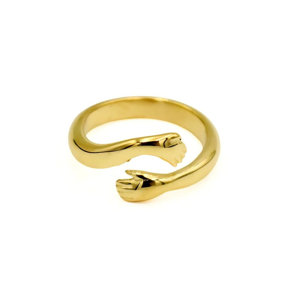 Woman’s gold plated ring. Father and Daughter Jewelry.