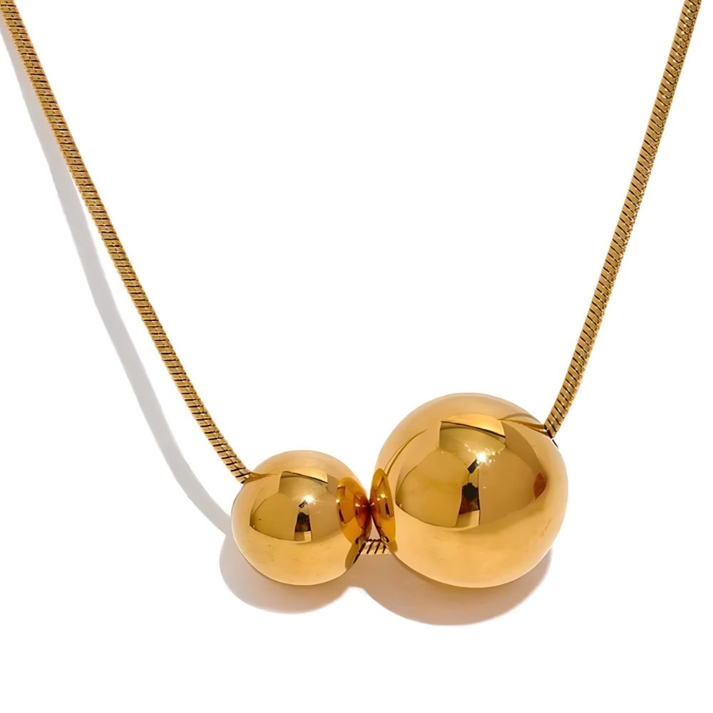 Woman’s gold plated necklace. Father and Daughter Jewelry.