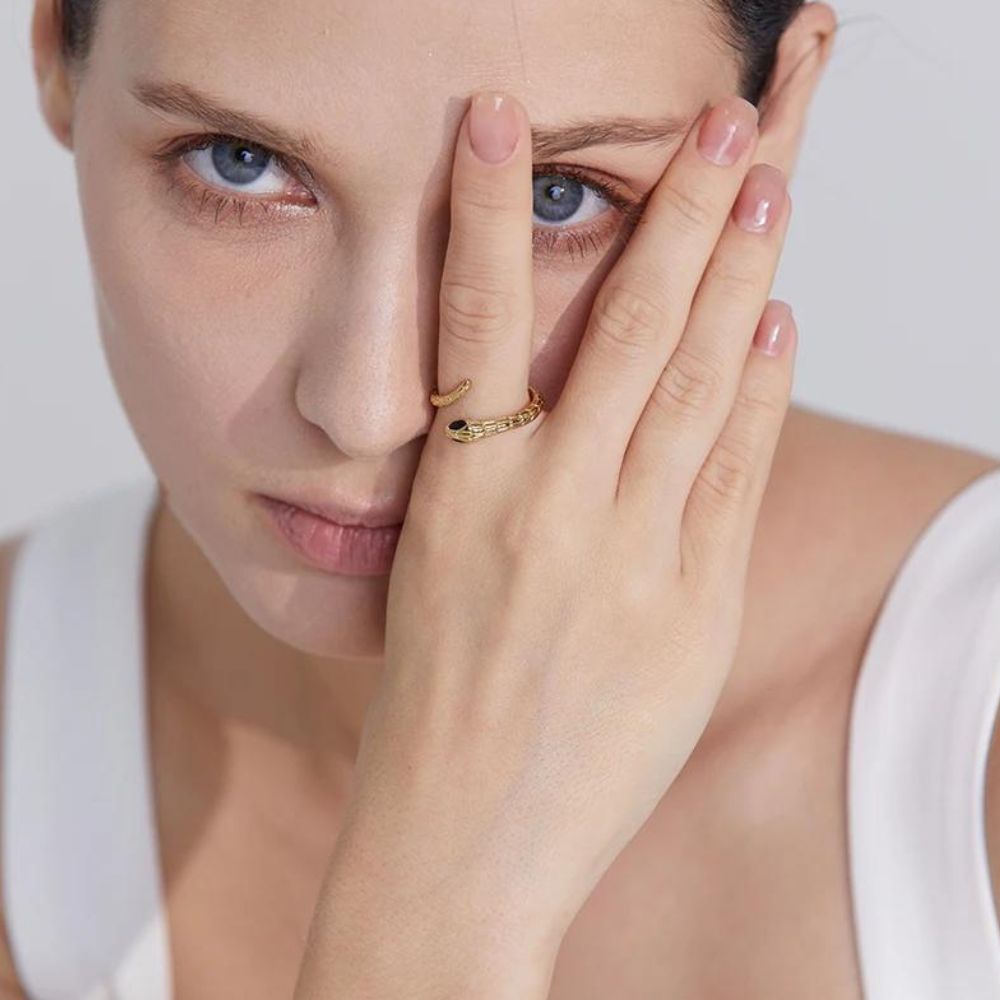 Woman’s gold plated ring. Father and Daughter Jewelry.