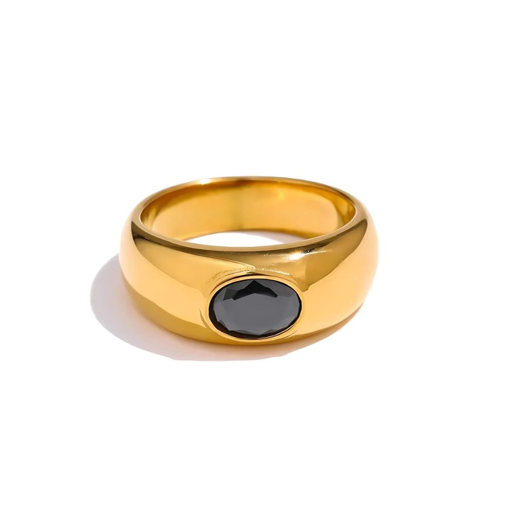 Woman’s gold plated ring. Father and Daughter Jewelry.