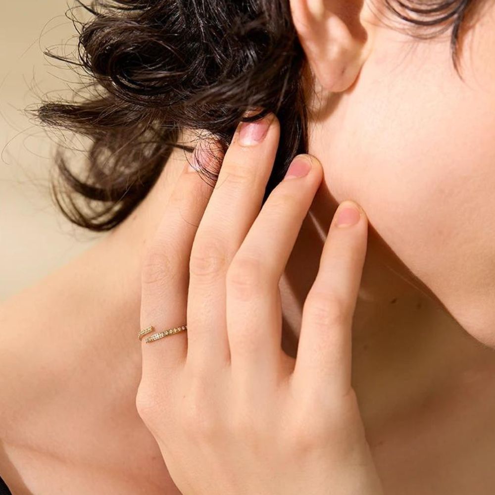 Woman’s gold plated ring. Father and Daughter Jewelry.