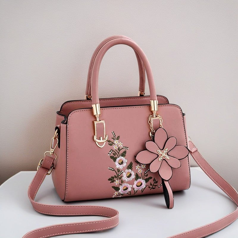 Flora Women's Crossbody Bag | Premium PU Leather with Floral Embroidery 3