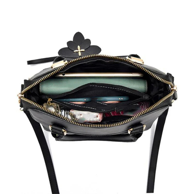 Flora Women's Crossbody Bag | Premium PU Leather with Floral Embroidery 8