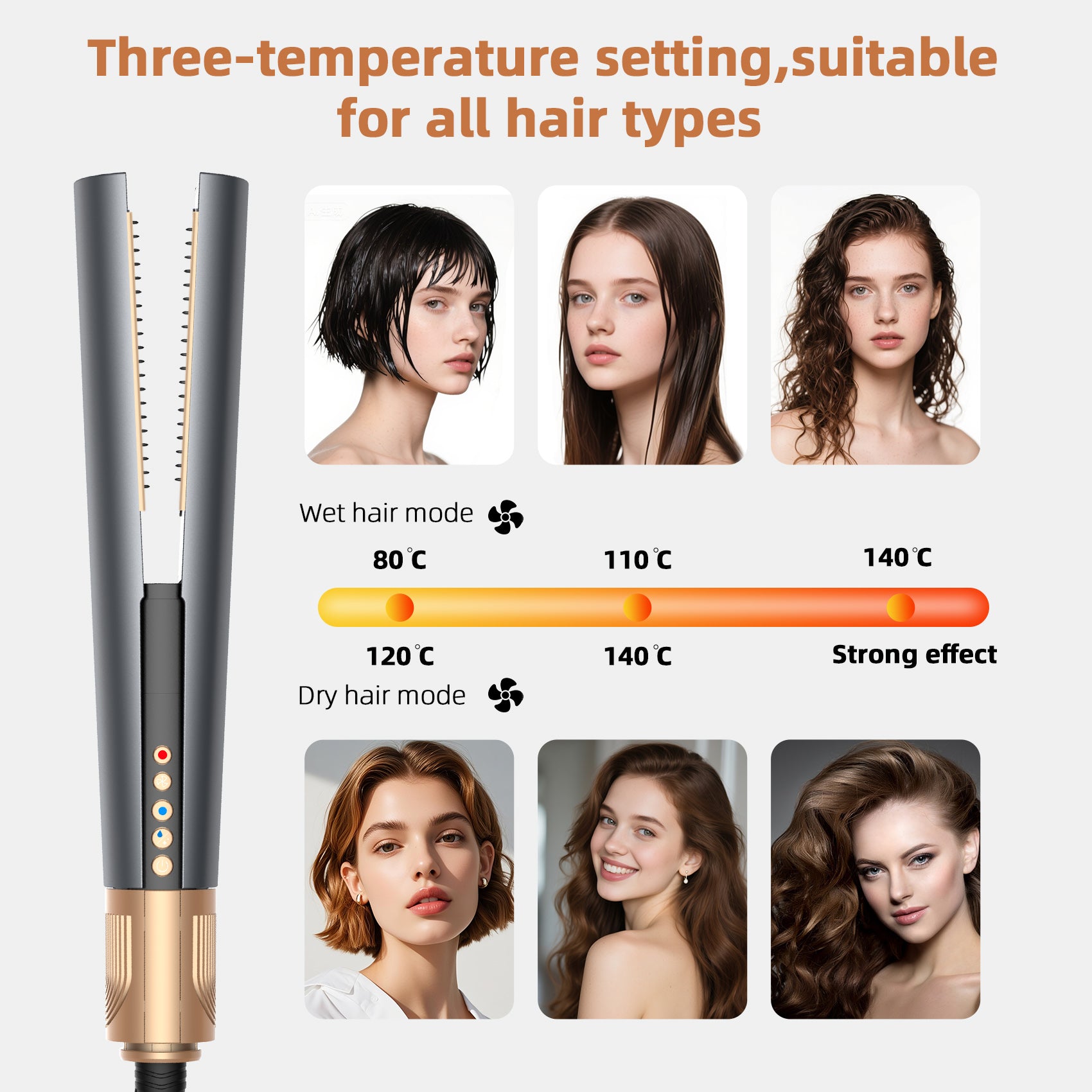 2-in-1 Hair Dryer Straightener