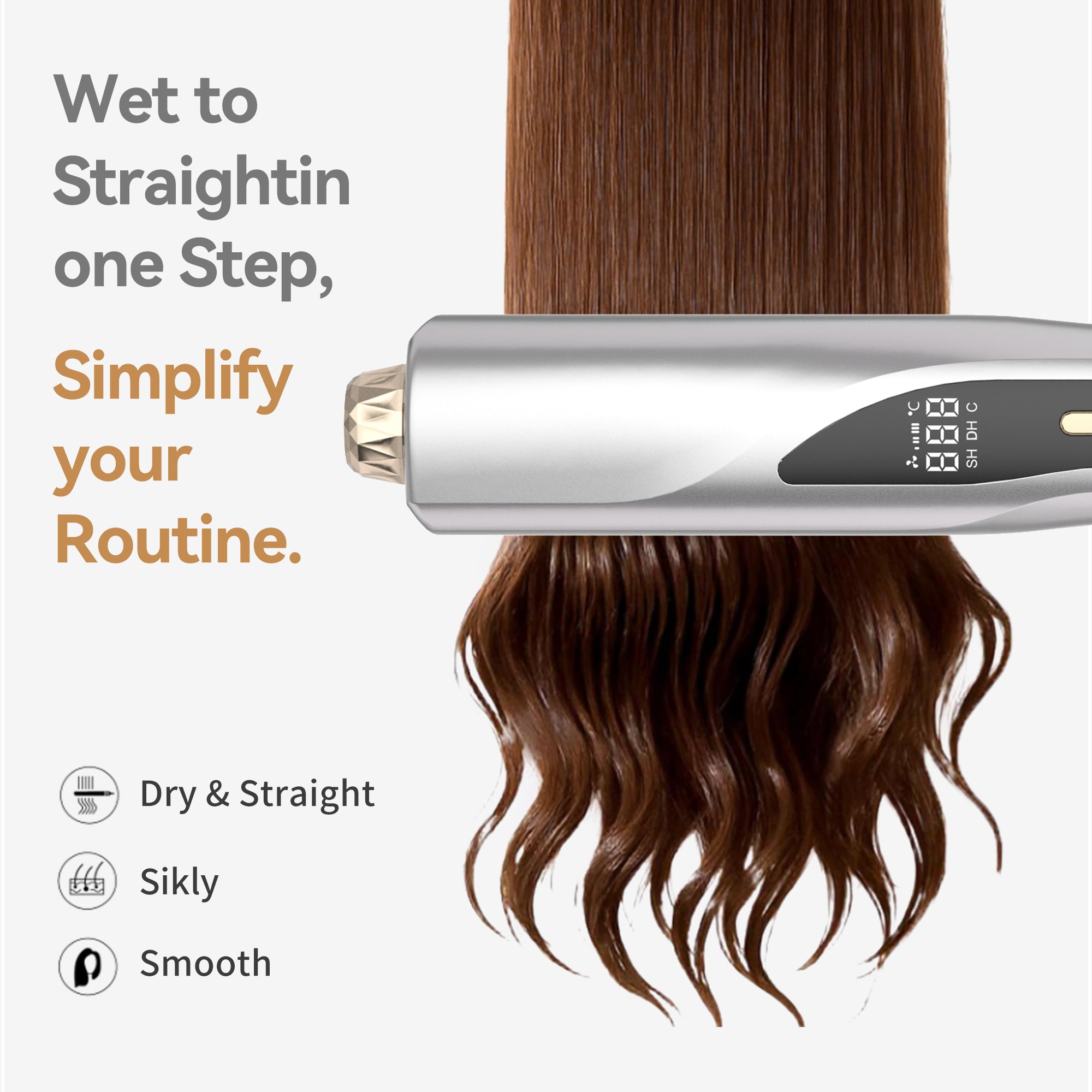 3-in-1 Hair Dryer Straightener