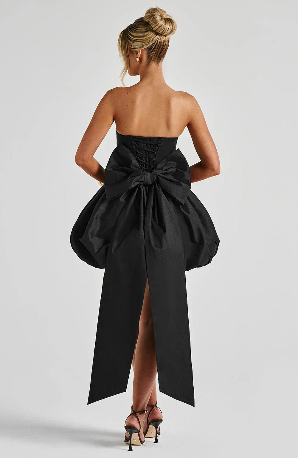 Mara Women's Mini Dress | Textured Taffeta, Strapless 8