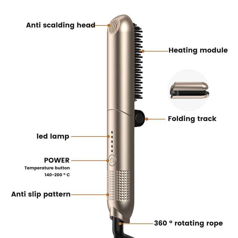 2-in-1 Mini Foldable Hair Straightener