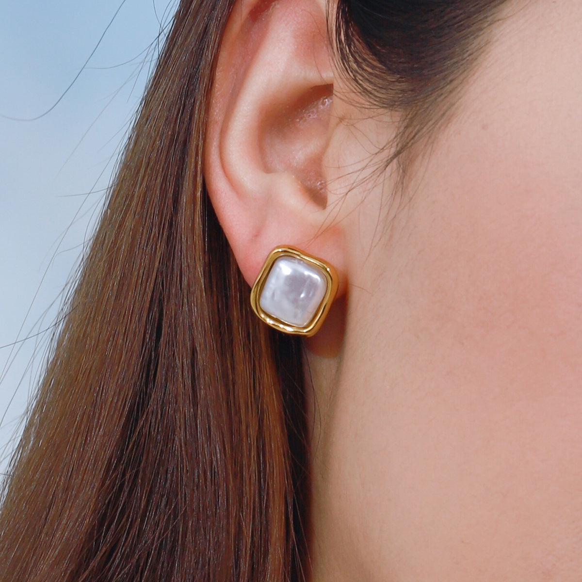 Square Pearl Earrings