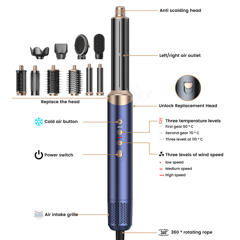 10-in-1 Multifunctional Hot Air Styler Set
