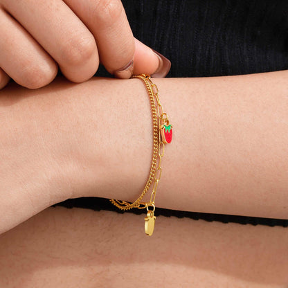 Strawberry Charm Bracelet