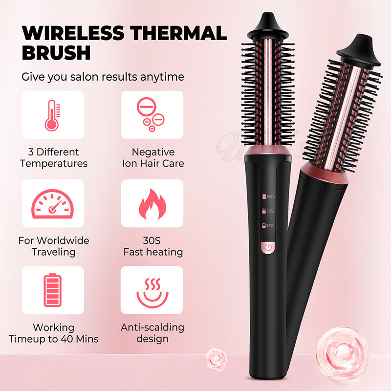 Wireless Hair Curler Brush