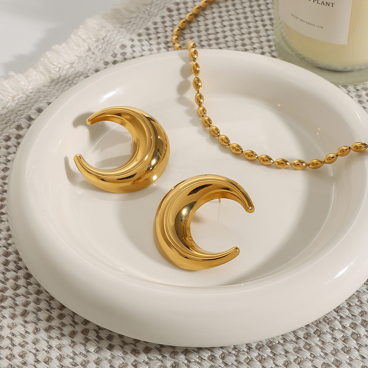 Crescent Hoop Earrings