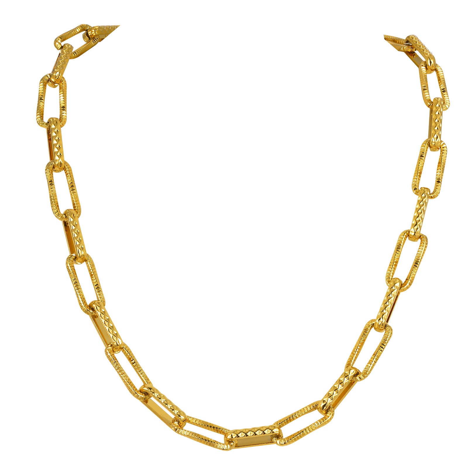 Textured Link Necklace