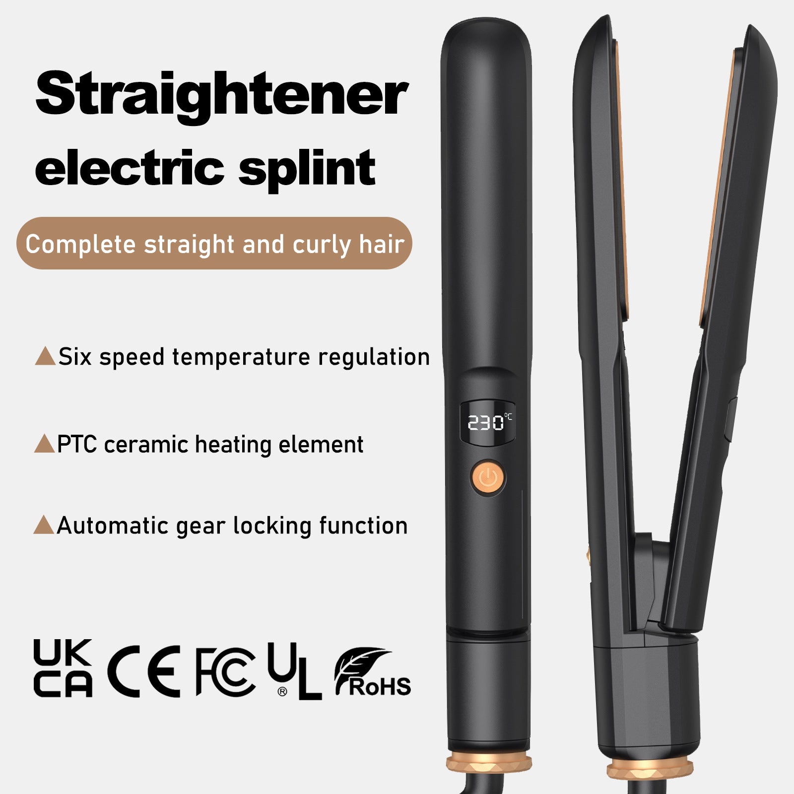 2-in-1 Ceramic Hair Straightener & Curler