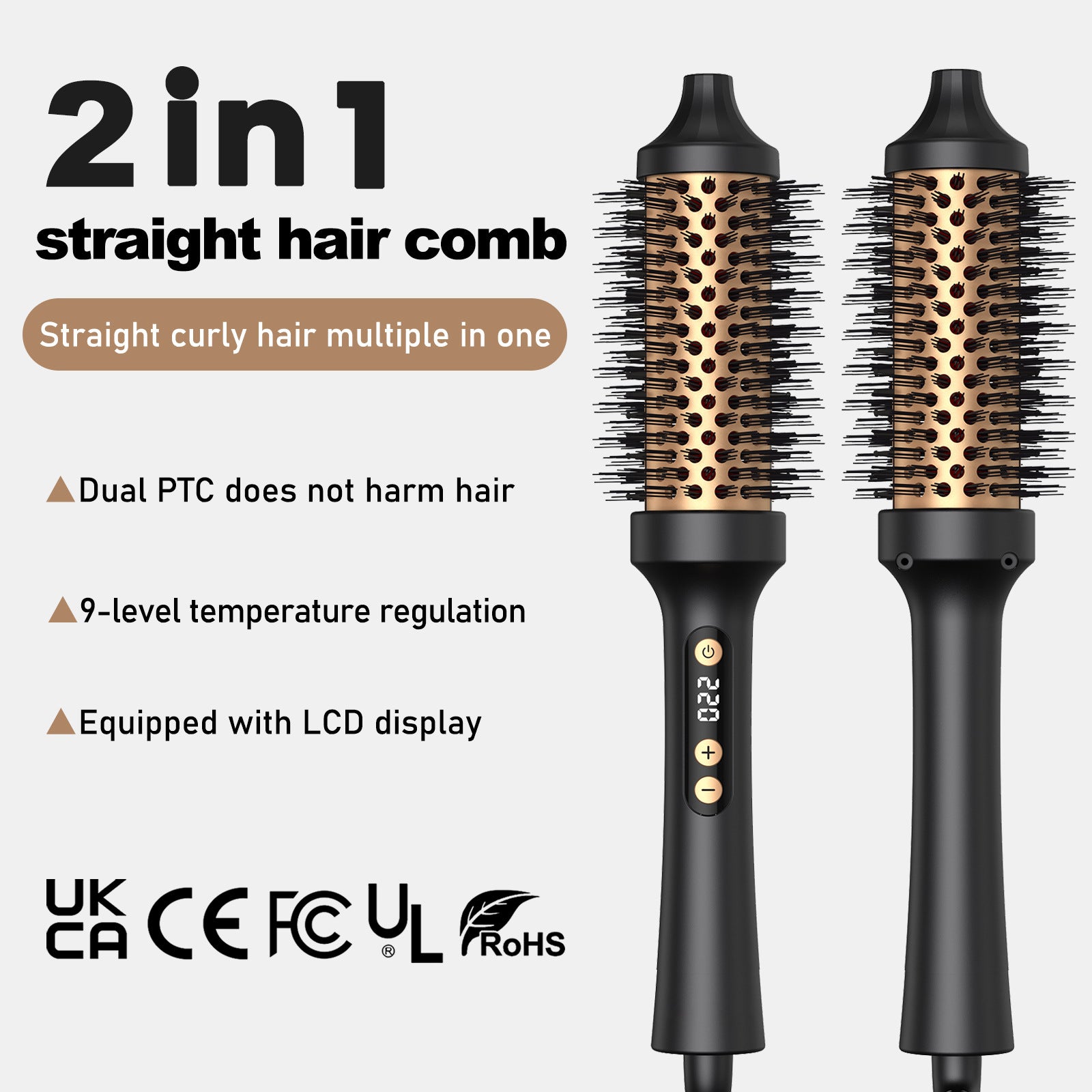 2-in-1 Hot Air Curling Brush