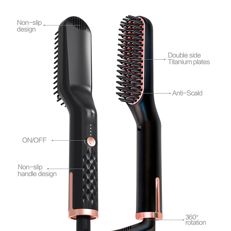3-in-1 Hair Straightener Brush