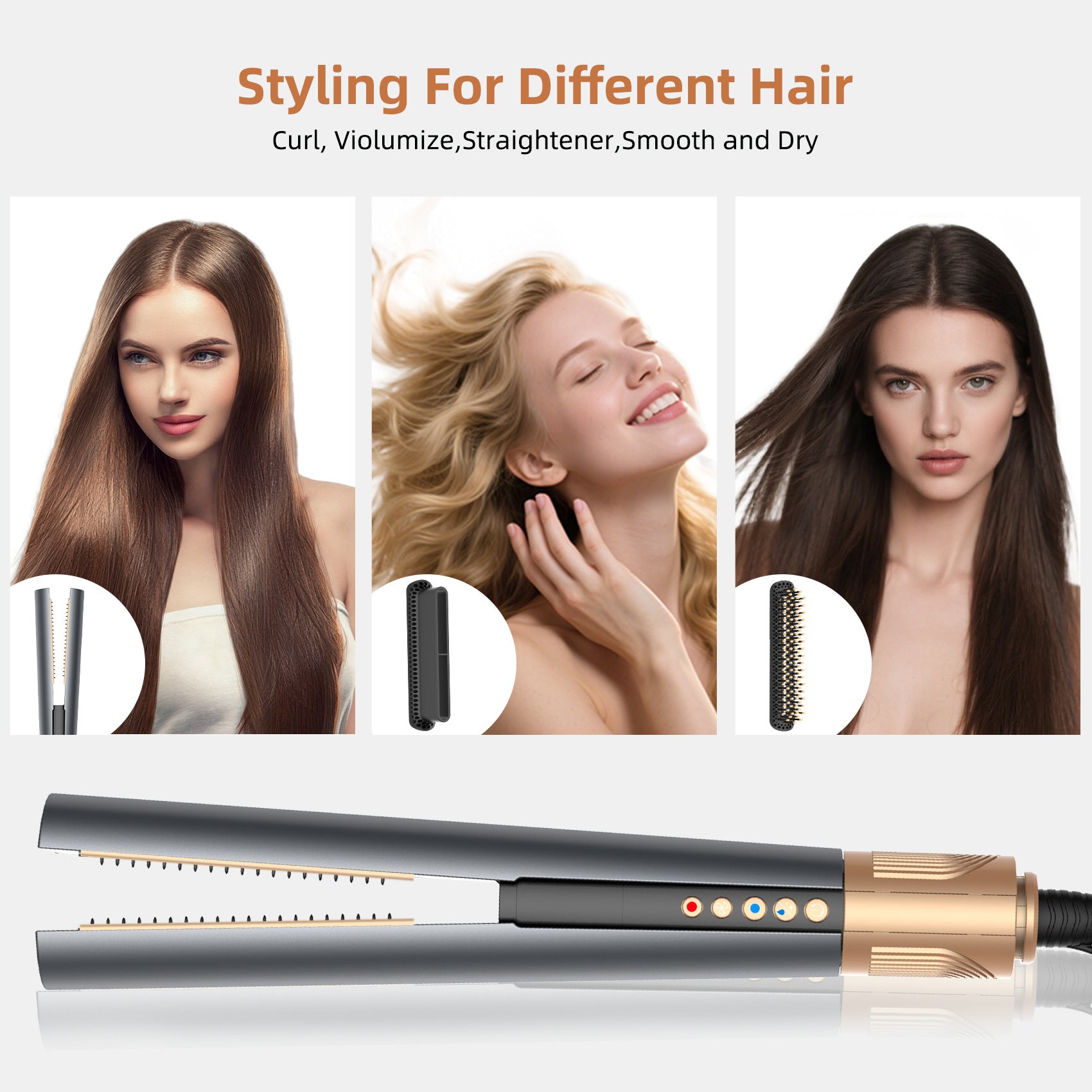 2-in-1 Hair Dryer Straightener