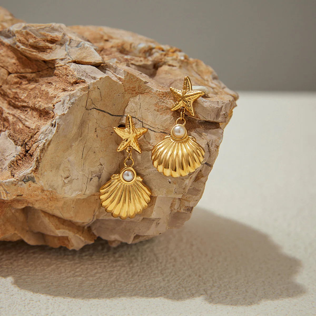 Starfish Shell Earrings
