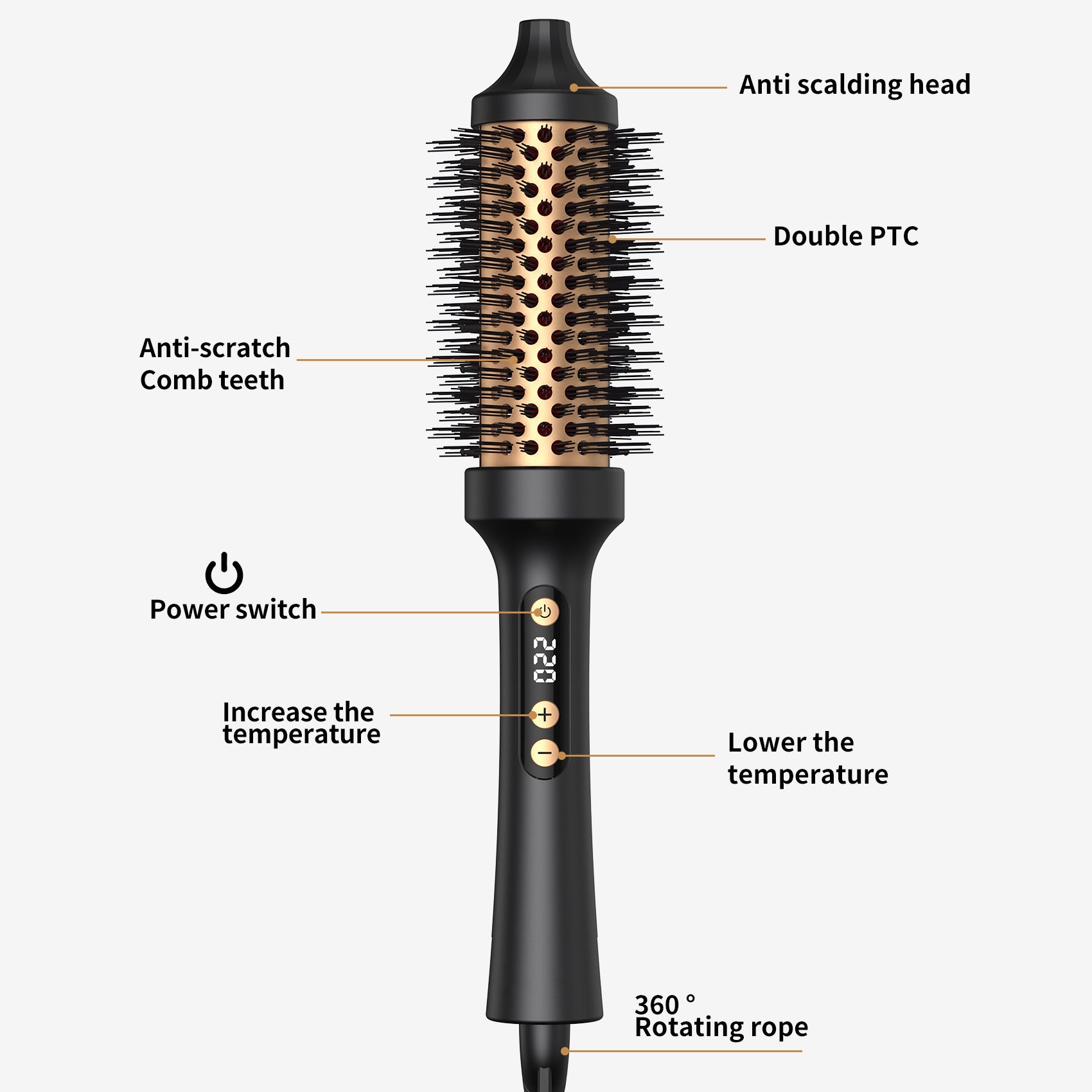 2-in-1 Hot Air Curling Brush