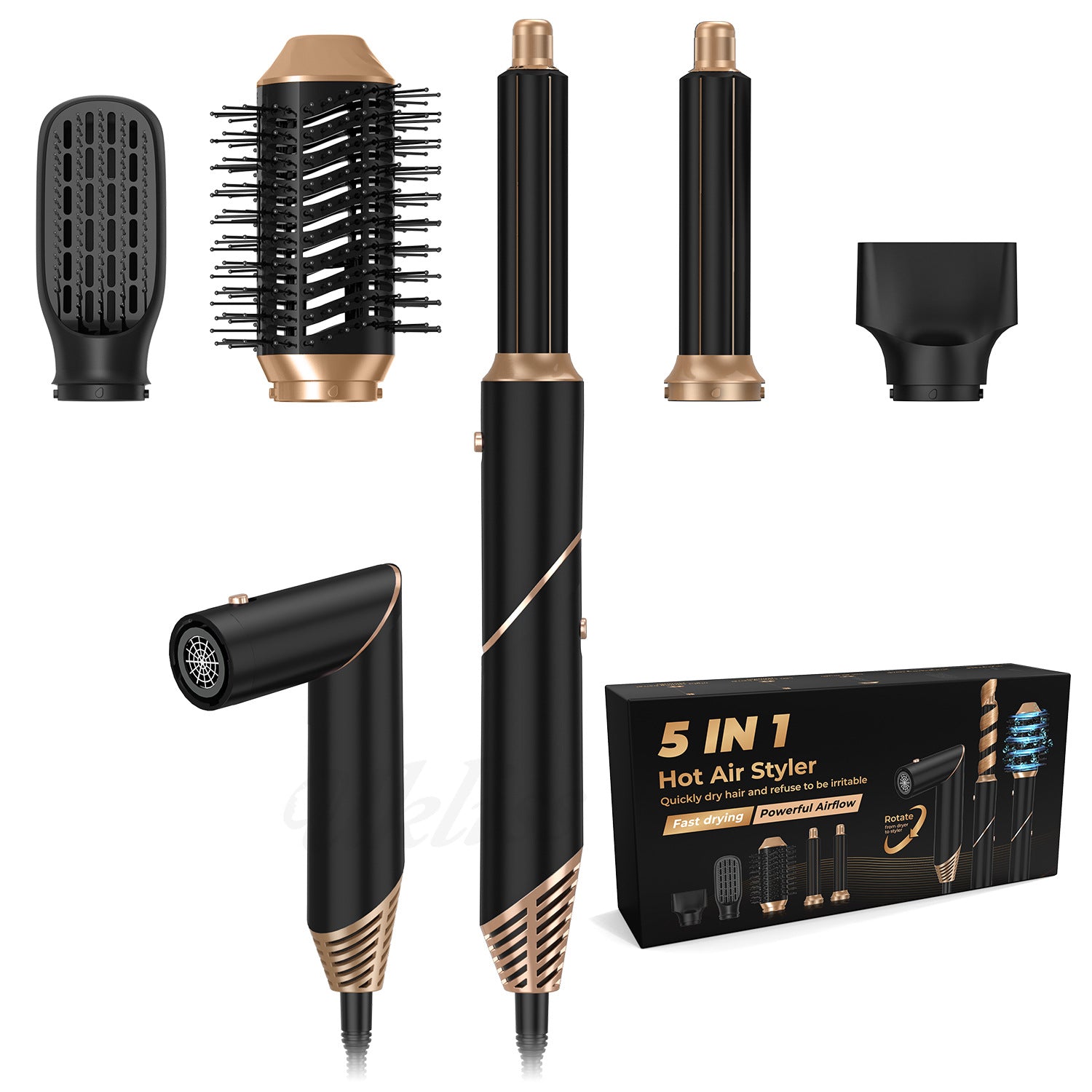 5-in-1 Hot Air Comb & Hair Dryer Brush