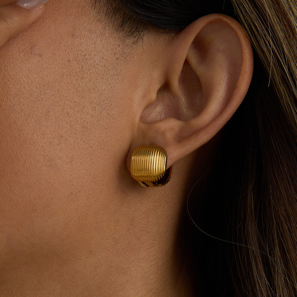 Textured Dome Earrings