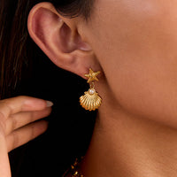 Starfish Shell Earrings