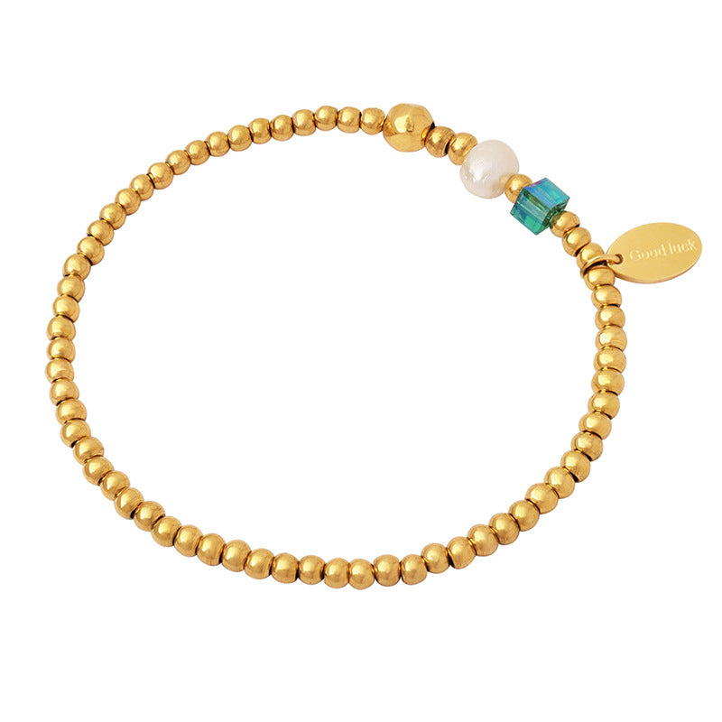 Good Luck Pearl Bead Bracelet