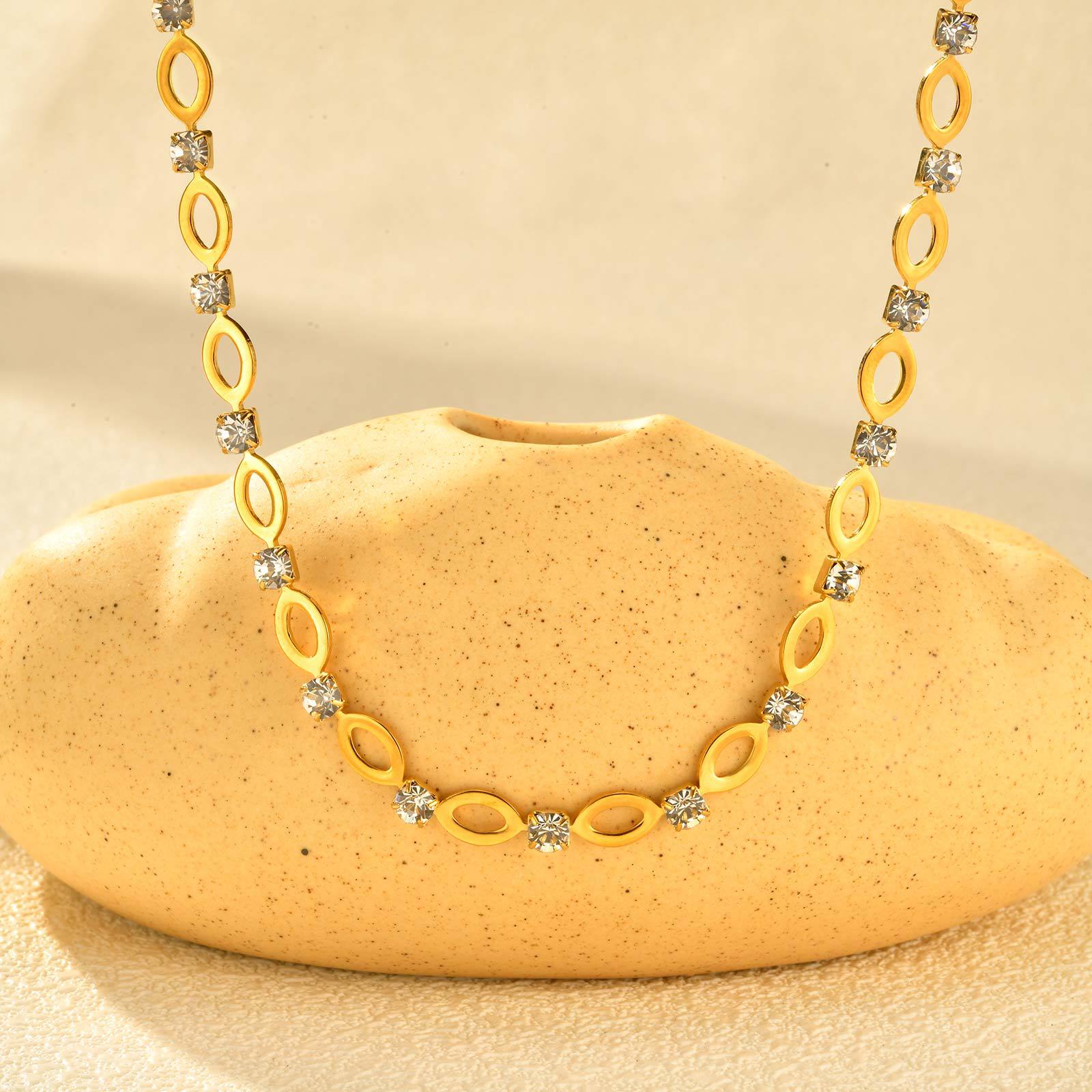 Zircon Link Necklace