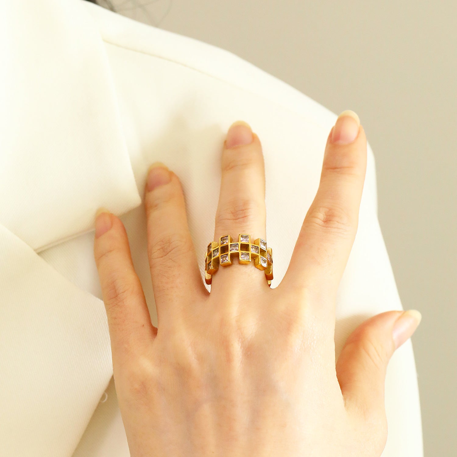 Crystal Mosaic Ring