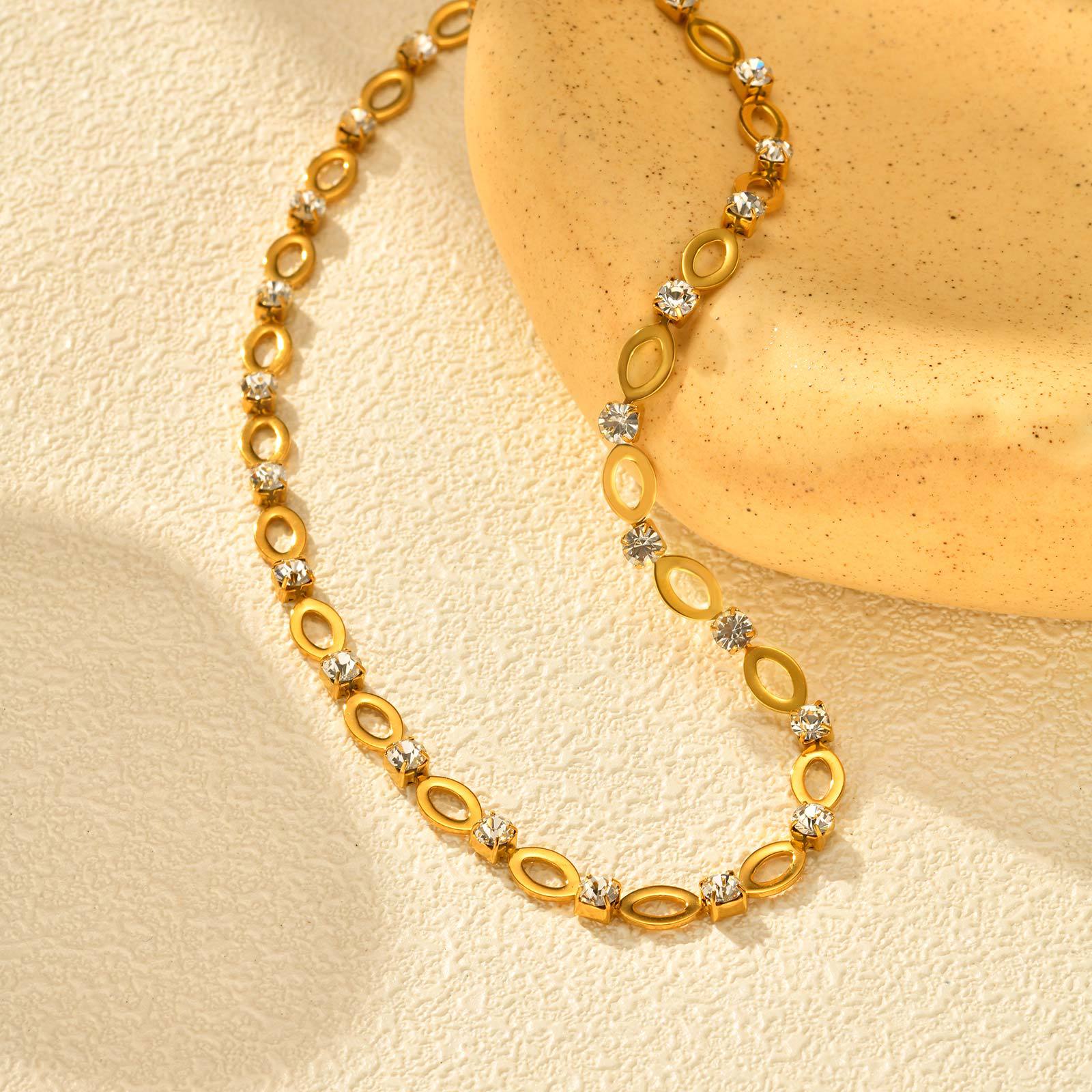 Zircon Link Necklace