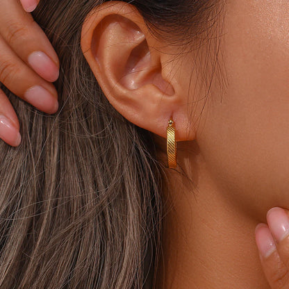 Textured Hoop Earrings
