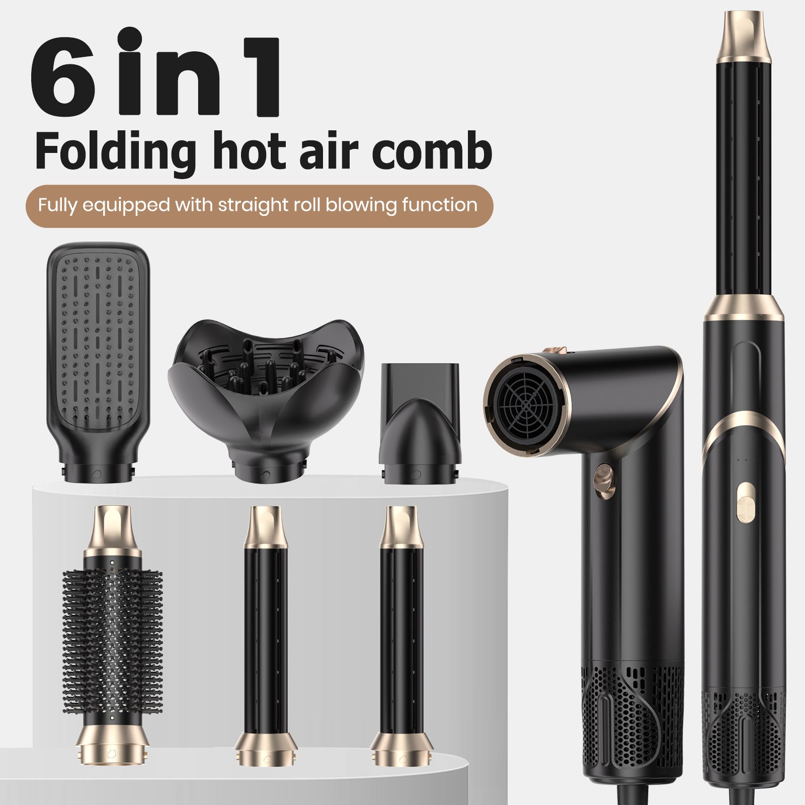 6-in-1 Folding Hot Air Comb